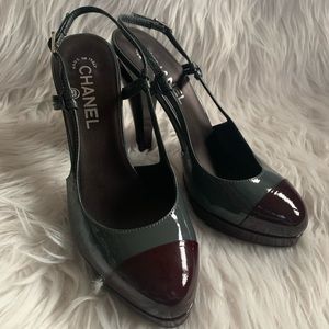 CHANEL platform heels